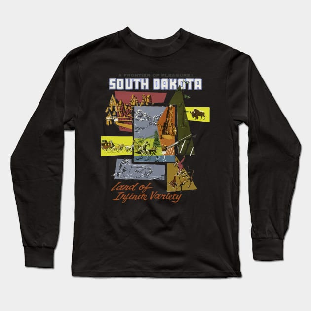 Vintage South Dakota Long Sleeve T-Shirt by Vanilla Susu